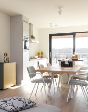 De 138 appartementen in Vilvoorde zijn niet allemaal gelijk. Het ging niet om een serie&shy;matige bouw